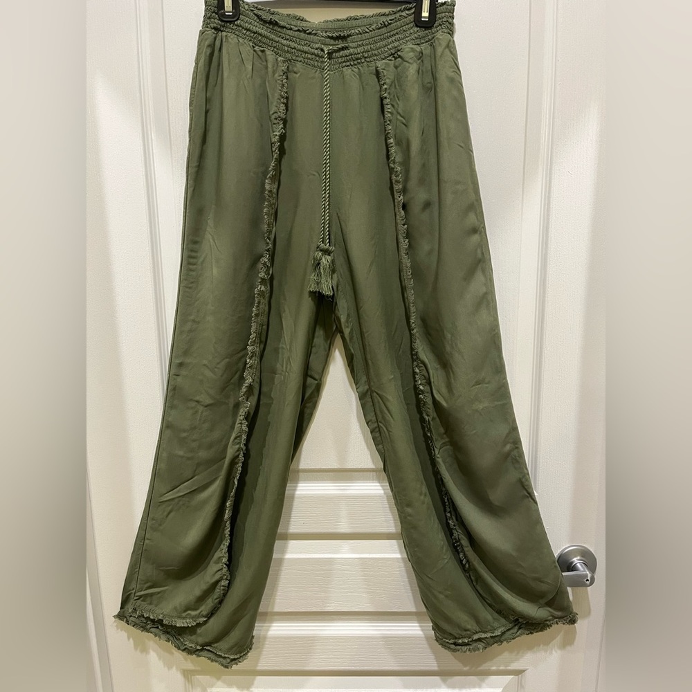 Green Wide Leg Pants